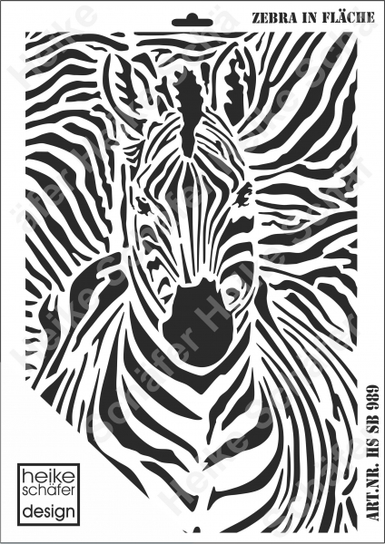 Schablone-Stencil A3 153-0989 Zebra in Fläche